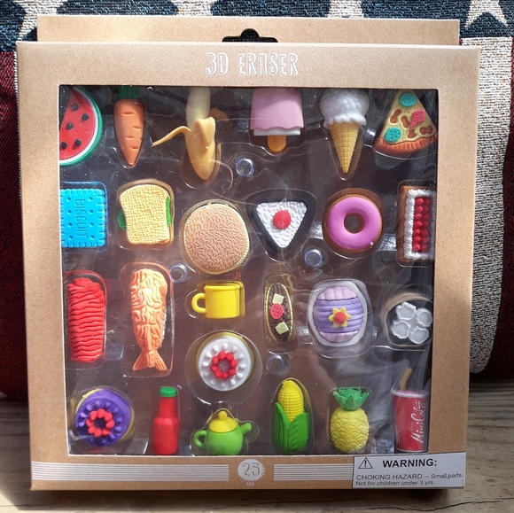 PREMIERE | Accessories | Last Premier 3d Food Eraser Set25 Ct | Poshmark